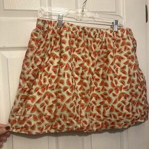 J. Crew cotton watermelon skirt